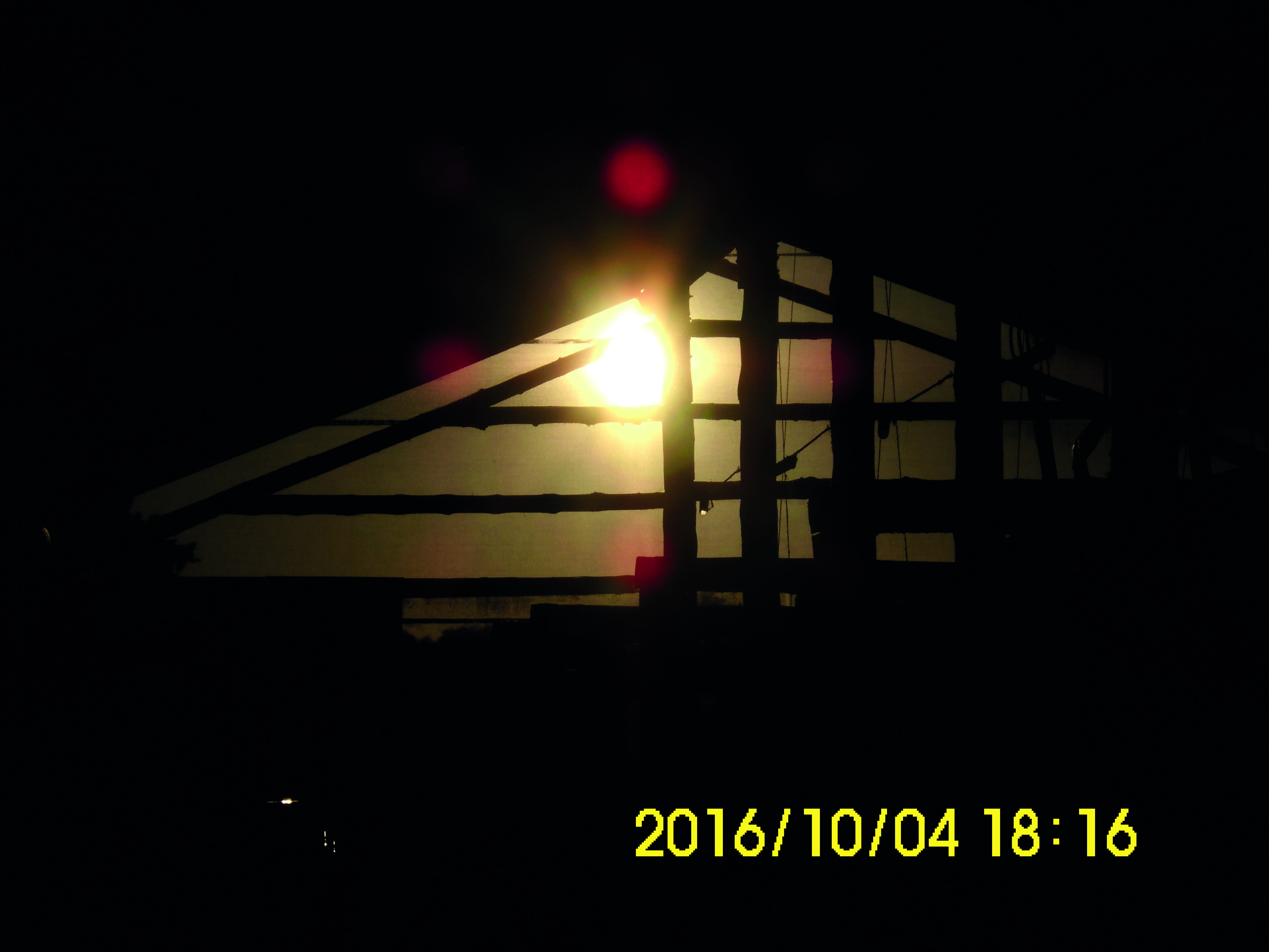 Sonnenuntergang im Stall